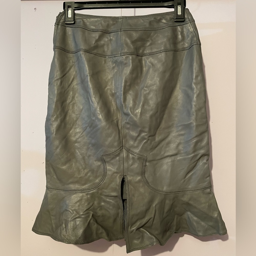 DANIER LEATHER SKIRT - Picture 3 of 4